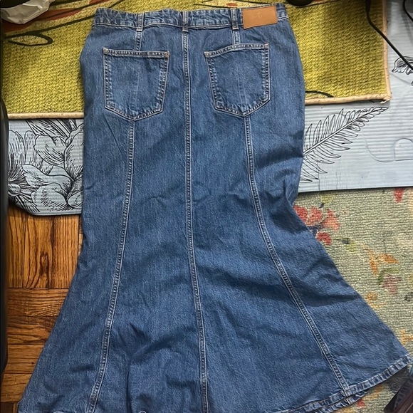 NWT Zara Women's Denim Flare skirt size: M - Picture 5 of 6